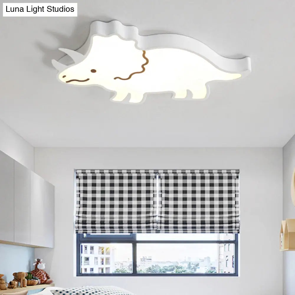 DecorBites™ DecorBites™ Roaring Fun: Dinosaur Design LED Flush Pendant Light for Kids' Rooms