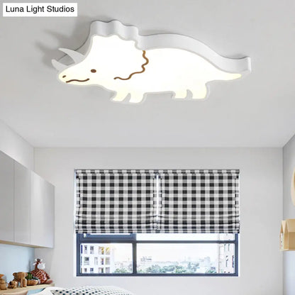 DecorBites™ DecorBites™ Roaring Fun: Dinosaur Design LED Flush Pendant Light for Kids' Rooms