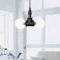 Rolande - Industrial Black Clear Glass LED Suspension Light