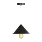 Roll-Edged Conical Iron Pendant Lamp in Pink/Blue/Grey - Loft Style for Single Dining Room