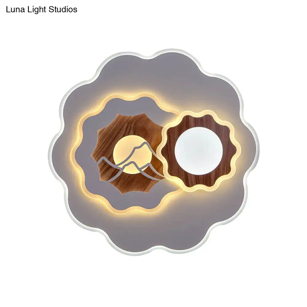 DecorBites™ DecorBites™ Romantic Acrylic Blossom Ceiling Mount Flush Light in White for Adult Bedroom