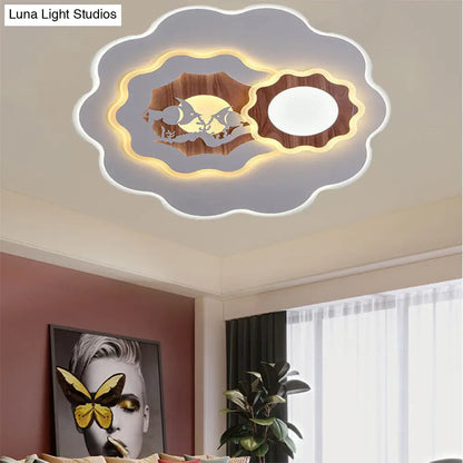DecorBites™ DecorBites™ Romantic Acrylic Blossom Ceiling Mount Flush Light in White for Adult Bedroom