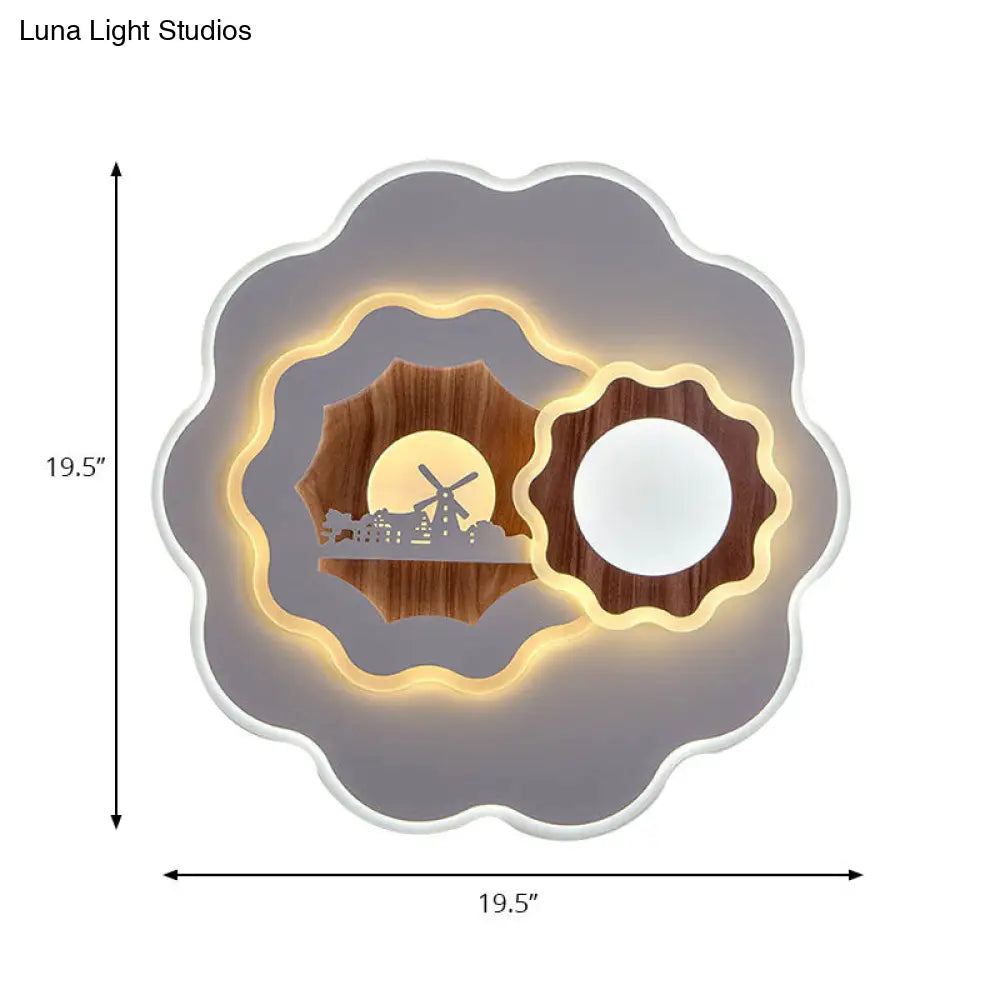 DecorBites™ DecorBites™ Romantic Acrylic Blossom Ceiling Mount Flush Light in White for Adult Bedroom