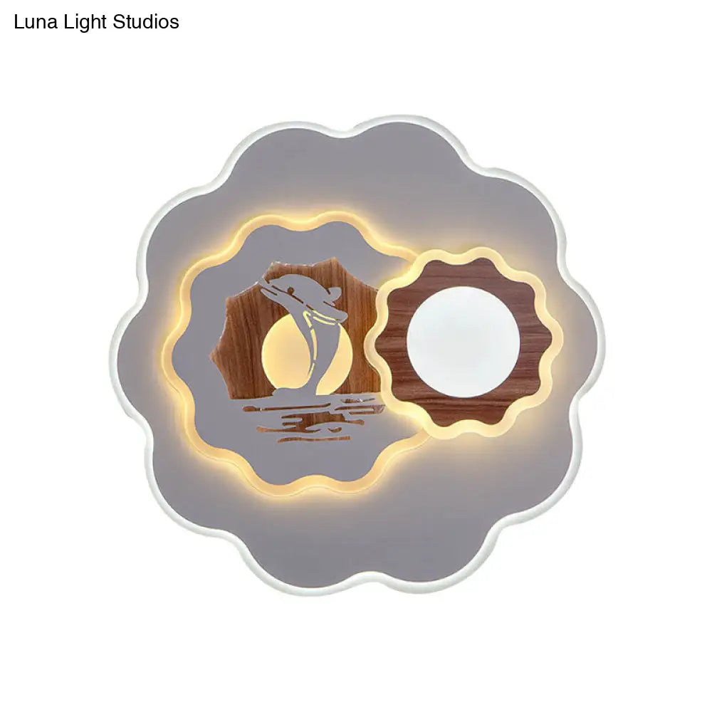 DecorBites™ DecorBites™ Romantic Acrylic Blossom Ceiling Mount Flush Light in White for Adult Bedroom