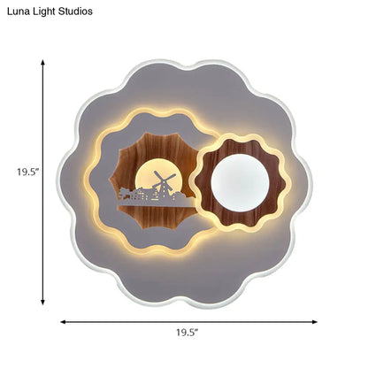 DecorBites™ DecorBites™ Romantic Acrylic Blossom Ceiling Mount Flush Light in White for Adult Bedroom