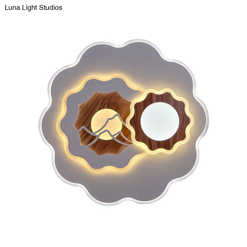 DecorBites™ DecorBites™ Romantic Acrylic Blossom Ceiling Mount Flush Light in White for Adult Bedroom