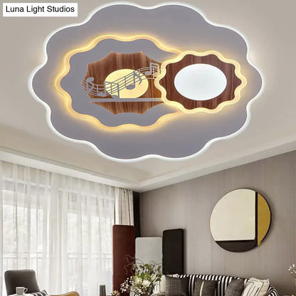 DecorBites™ DecorBites™ Romantic Acrylic Blossom Ceiling Mount Flush Light in White for Adult Bedroom