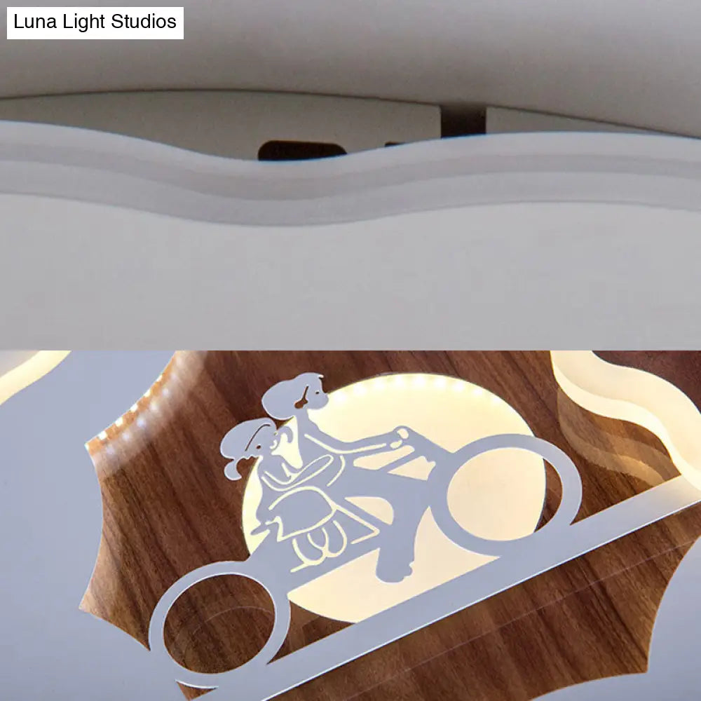 DecorBites™ DecorBites™ Romantic Acrylic Blossom Ceiling Mount Flush Light in White for Adult Bedroom