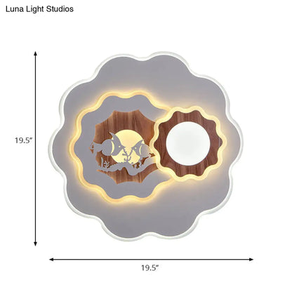 DecorBites™ DecorBites™ Romantic Acrylic Blossom Ceiling Mount Flush Light in White for Adult Bedroom