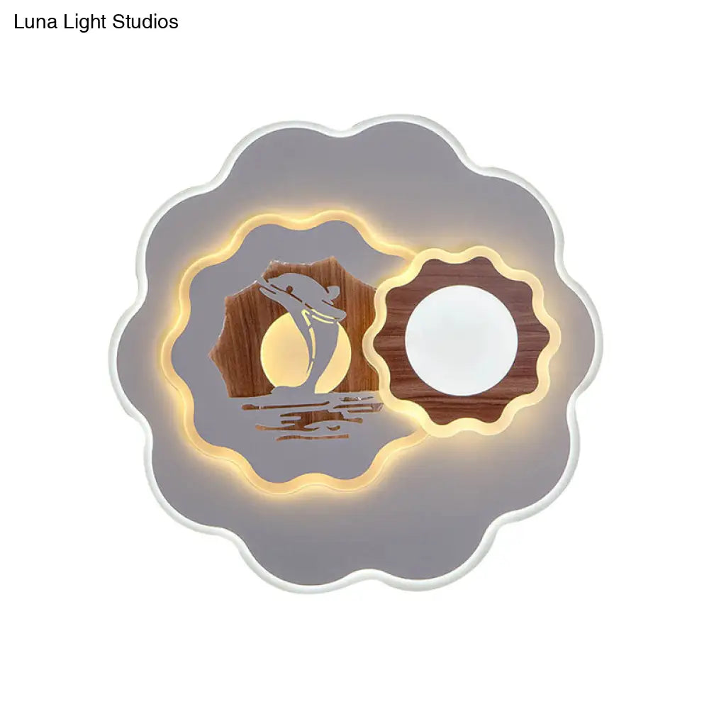 DecorBites™ DecorBites™ Romantic Acrylic Blossom Ceiling Mount Flush Light in White for Adult Bedroom