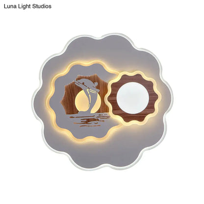 DecorBites™ DecorBites™ Romantic Acrylic Blossom Ceiling Mount Flush Light in White for Adult Bedroom