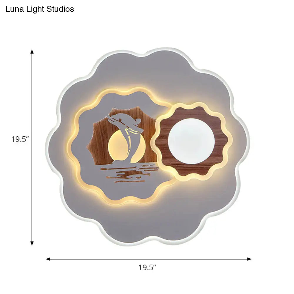 DecorBites™ DecorBites™ Romantic Acrylic Blossom Ceiling Mount Flush Light in White for Adult Bedroom