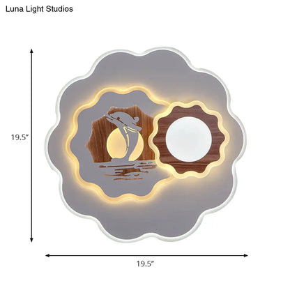 DecorBites™ DecorBites™ Romantic Acrylic Blossom Ceiling Mount Flush Light in White for Adult Bedroom