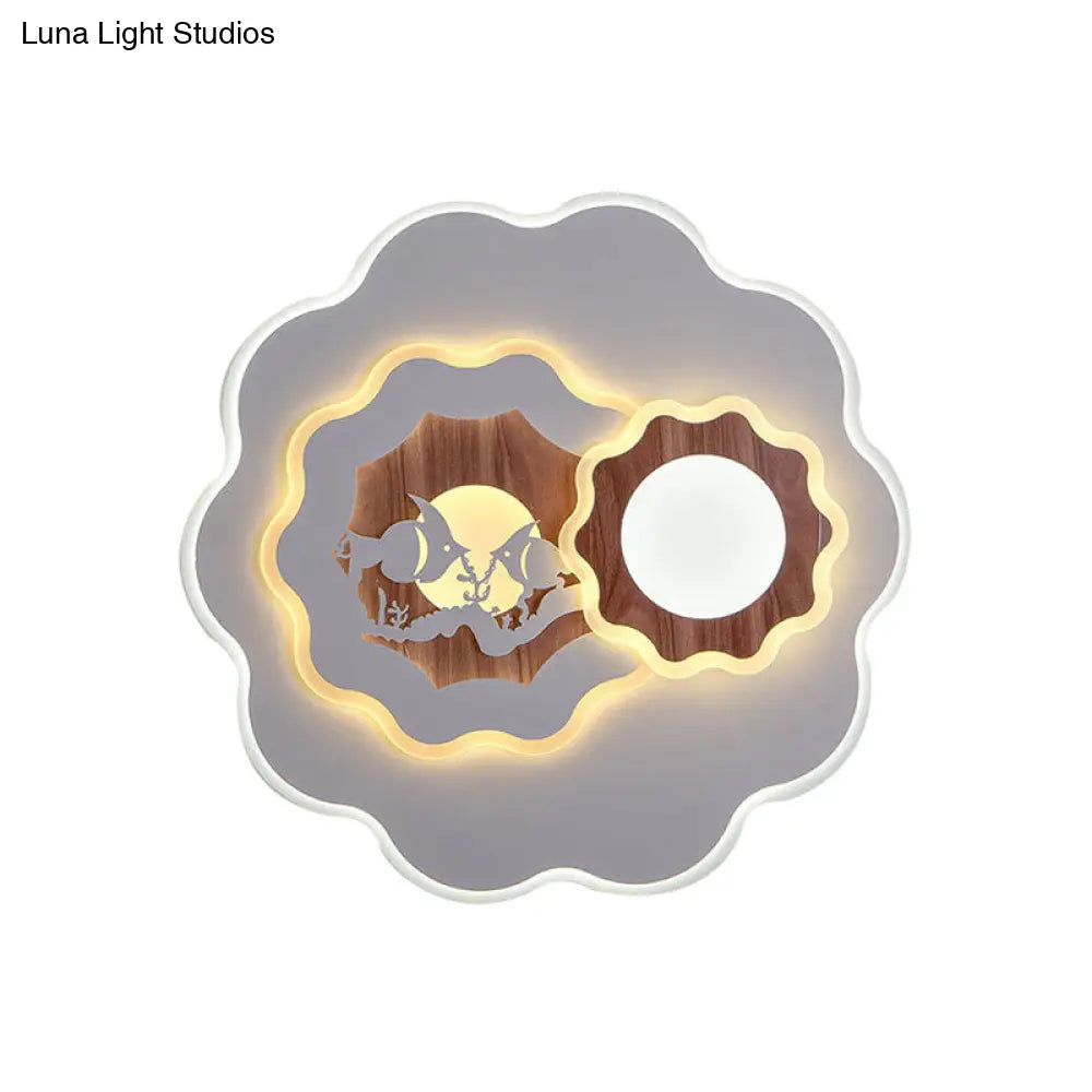 DecorBites™ DecorBites™ Romantic Acrylic Blossom Ceiling Mount Flush Light in White for Adult Bedroom