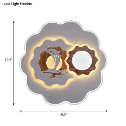 DecorBites™ DecorBites™ Romantic Acrylic Blossom Ceiling Mount Flush Light in White for Adult Bedroom