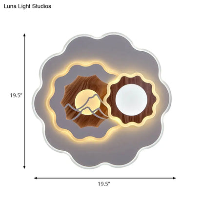 DecorBites™ DecorBites™ Romantic Acrylic Blossom Ceiling Mount Flush Light in White for Adult Bedroom