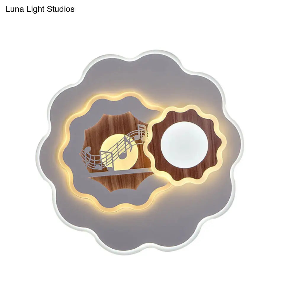 DecorBites™ DecorBites™ Romantic Acrylic Blossom Ceiling Mount Flush Light in White for Adult Bedroom