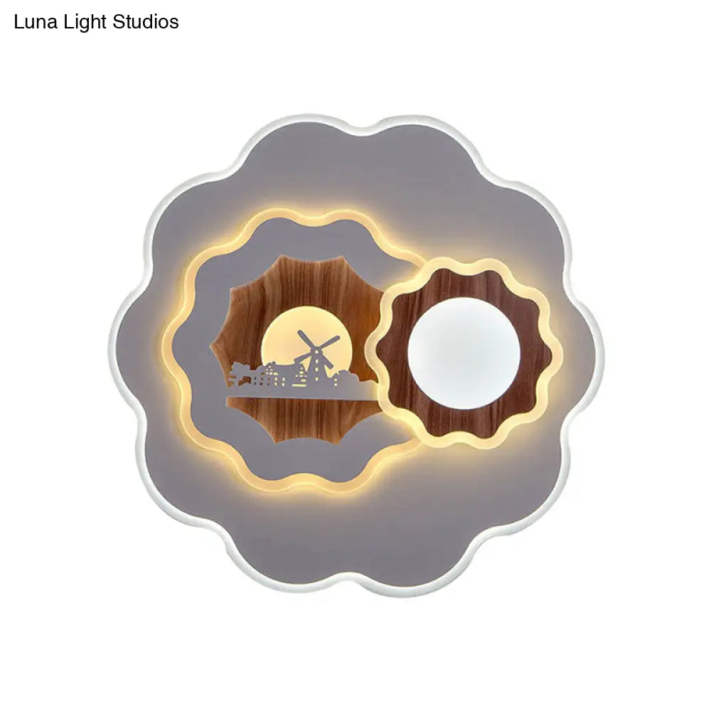 DecorBites™ DecorBites™ Romantic Acrylic Blossom Ceiling Mount Flush Light in White for Adult Bedroom