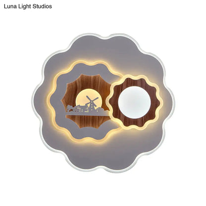 DecorBites™ DecorBites™ Romantic Acrylic Blossom Ceiling Mount Flush Light in White for Adult Bedroom