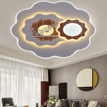 DecorBites™ DecorBites™ Romantic Acrylic Blossom Ceiling Mount Flush Light in White for Adult Bedroom