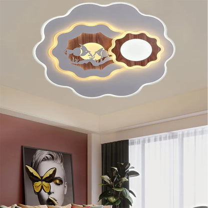 DecorBites™ DecorBites™ Romantic Acrylic Blossom Ceiling Mount Flush Light in White for Adult Bedroom