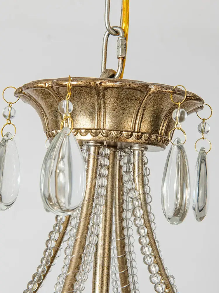 Romantic gold crystal heart ceiling light chandelier with antique gold finish clear crystal teardrop pendants decorbites crystal heart