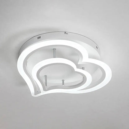 DecorBites™ DecorBites™ Romantic Heart Ceiling Light in Acrylic White Finish - Ideal for Child Bedroom