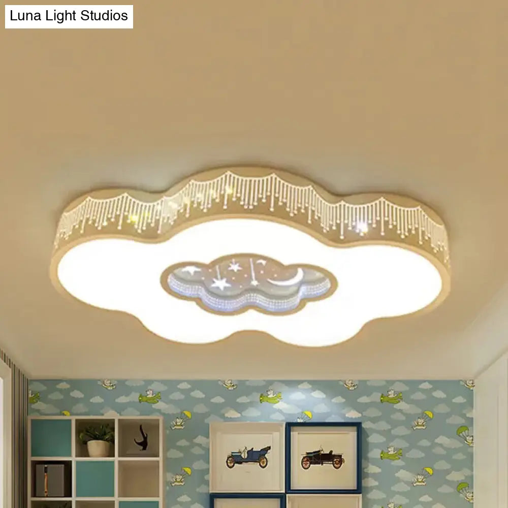 DecorBites™ DecorBites™ Romantic White Cloud Ceiling Mount Light with Star Acrylic Lamp for Hallway
