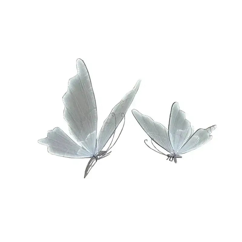 Romantic white and gold butterfly wedding decoration floor lamp featuring delicate silver wire decorbites butterfly wedding wings
