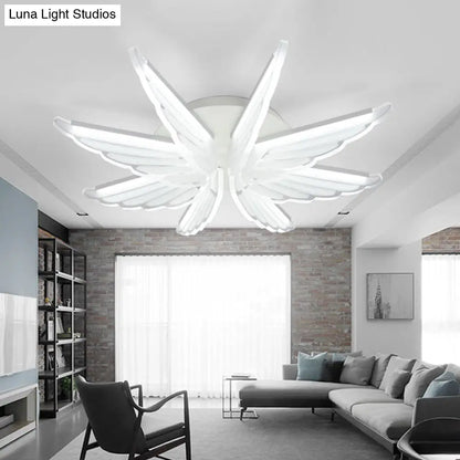 DecorBites™ DecorBites™ Romantic White Wing Flush LED Ceiling Lamp for Baby Room