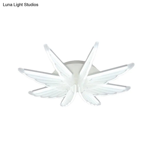 DecorBites™ DecorBites™ Romantic White Wing Flush LED Ceiling Lamp for Baby Room