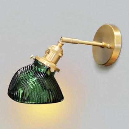 DecorBites™ DecorBites™ Rotatable Bedroom Sconce Lamp - Metal Single Light, Green and Brass Wall Fixture for Adults