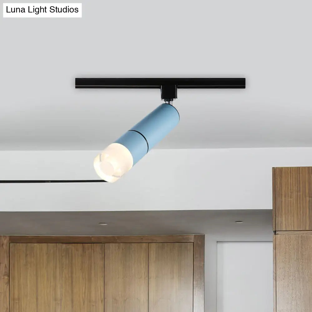 DecorBites™ DecorBites™ Rotatable LED Semi Flush Mount Lighting in White/Pink/Blue - Modern Aluminum Design