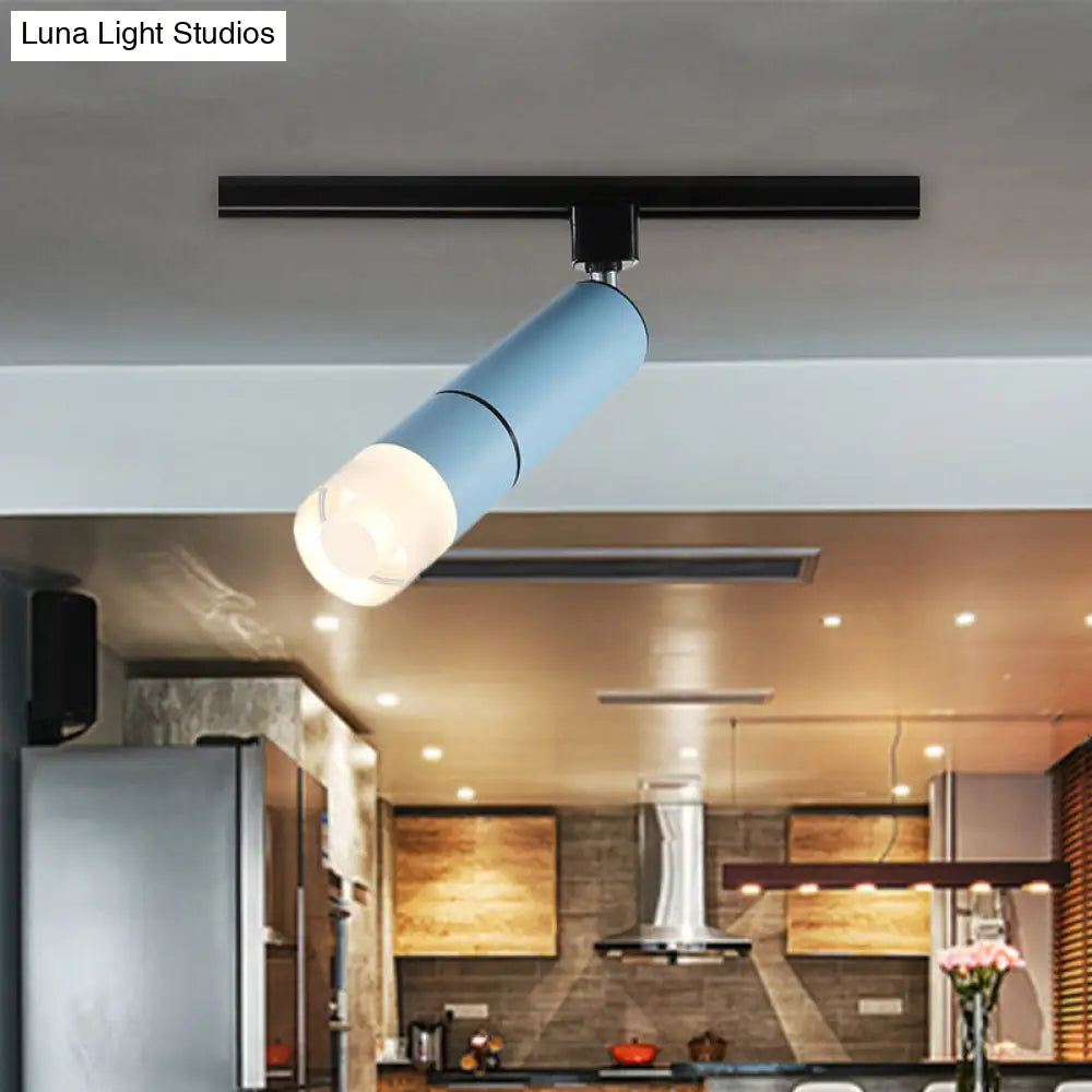 DecorBites™ DecorBites™ Rotatable LED Semi Flush Mount Lighting in White/Pink/Blue - Modern Aluminum Design