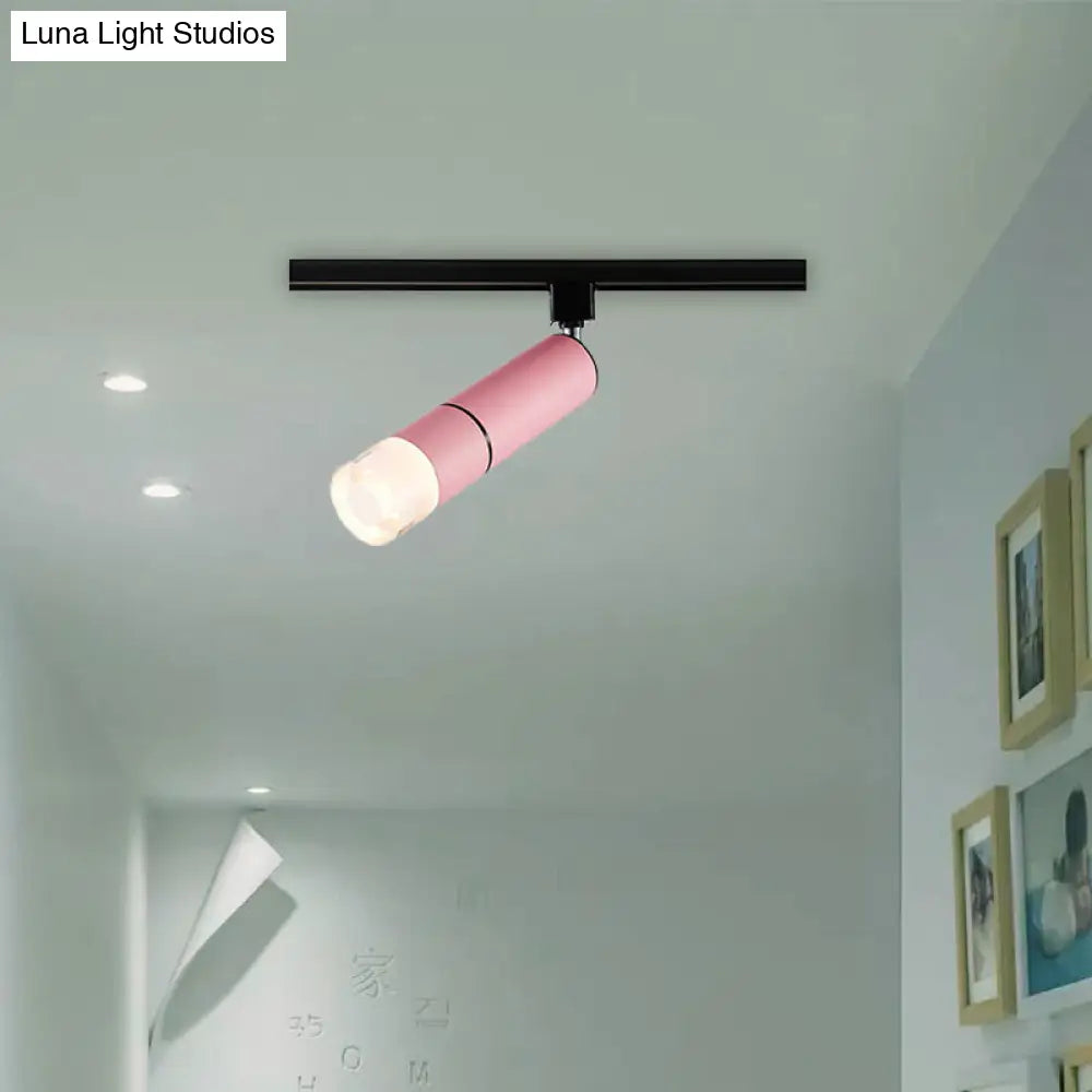 DecorBites™ DecorBites™ Rotatable LED Semi Flush Mount Lighting in White/Pink/Blue - Modern Aluminum Design