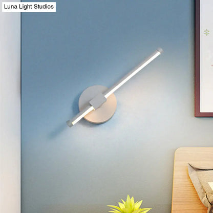 DecorBites™ DecorBites™ Rotatable LED Wall Sconce with Acrylic Bar - Black/White, Warm/White Light