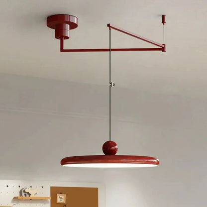 Rotatable Nordic LED Pendant Light - Cream Iron Chandelier