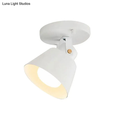 DecorBites™ DecorBites™ Rotatable Semi Flush Ceiling Light with Stylish Metallic Conical Shade - Black/White