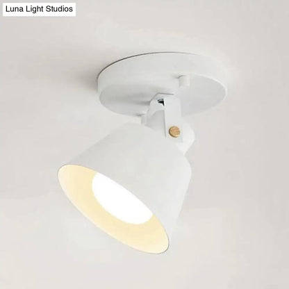 DecorBites™ DecorBites™ Rotatable Semi Flush Ceiling Light with Stylish Metallic Conical Shade - Black/White