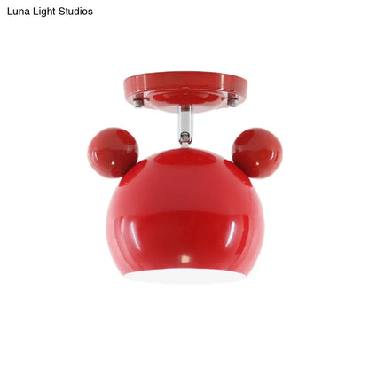 DecorBites™ DecorBites™ Rotating Bear Head Ceiling Lamp - Stylish Macaron Loft Metal Light for Balconies