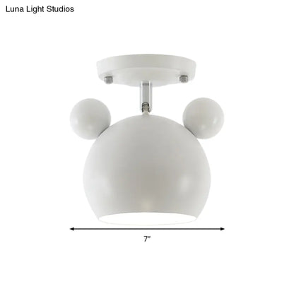 DecorBites™ DecorBites™ Rotating Bear Head Ceiling Lamp - Stylish Macaron Loft Metal Light for Balconies