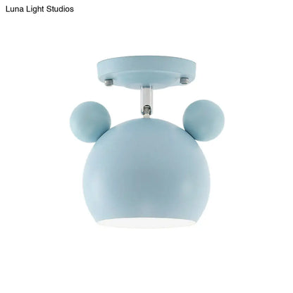 DecorBites™ DecorBites™ Rotating Bear Head Ceiling Lamp - Stylish Macaron Loft Metal Light for Balconies