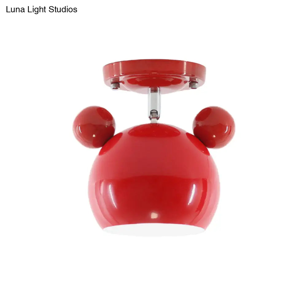DecorBites™ DecorBites™ Rotating Bear Head Ceiling Lamp - Stylish Macaron Loft Metal Light for Balconies
