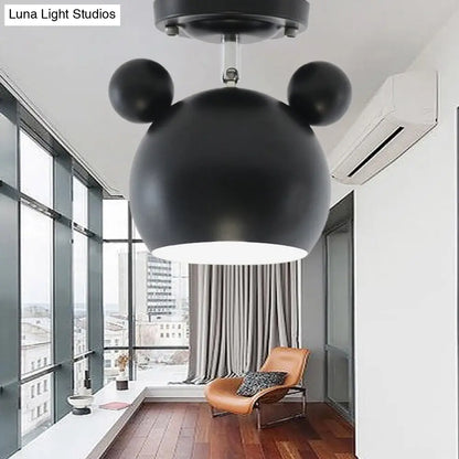 DecorBites™ DecorBites™ Rotating Bear Head Ceiling Lamp - Stylish Macaron Loft Metal Light for Balconies