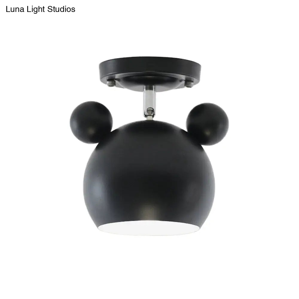 DecorBites™ DecorBites™ Rotating Bear Head Ceiling Lamp - Stylish Macaron Loft Metal Light for Balconies