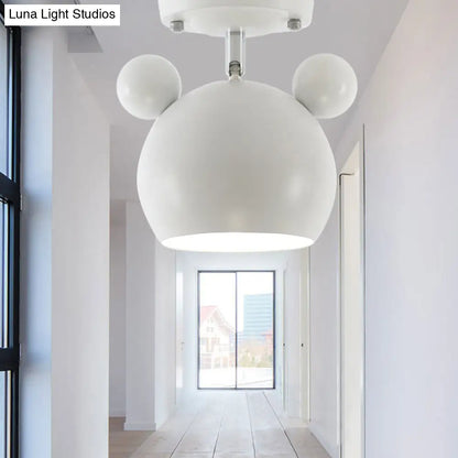 DecorBites™ DecorBites™ Rotating Bear Head Ceiling Lamp - Stylish Macaron Loft Metal Light for Balconies
