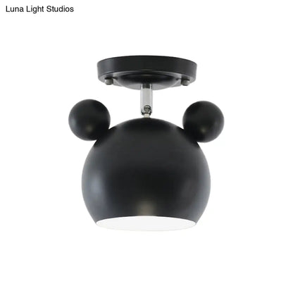 DecorBites™ DecorBites™ Rotating Bear Head Ceiling Lamp - Stylish Macaron Loft Metal Light for Balconies
