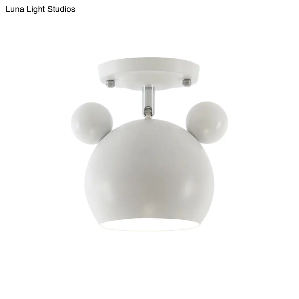 DecorBites™ DecorBites™ Rotating Bear Head Ceiling Lamp - Stylish Macaron Loft Metal Light for Balconies