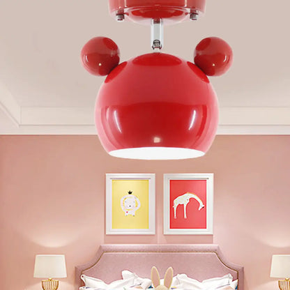 DecorBites™ DecorBites™ Rotating Bear Head Ceiling Lamp - Stylish Macaron Loft Metal Light for Balconies