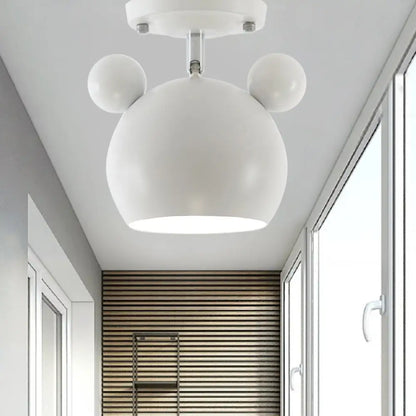 DecorBites™ DecorBites™ Rotating Bear Head Ceiling Lamp - Stylish Macaron Loft Metal Light for Balconies